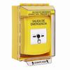 GLR271EX-ES STI Yellow Indoor/Outdoor Low Profile Surface Mount Key-to-Reset Push Button with EMERGENCY EXIT Label Spanish