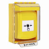 GLR271NT-EN STI Yellow Indoor/Outdoor Low Profile Surface Mount Key-to-Reset Push Button with No Text Label English