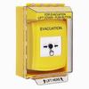 GLR281EV-EN STI Yellow Indoor/Outdoor Low Profile Surface Mount w/ Sound Key-to-Reset Push Button with EVACUATION Label English
