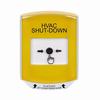 GLR2A1HV-EN STI Yellow Indoor Only Shield w/ Sound Key-to-Reset Push Button with HVAC SHUT-DOWN Label English