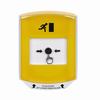 GLR2A1RM-EN STI Yellow Indoor Only Shield w/ Sound Key-to-Reset Push Button with Running Man Icon English