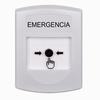 GLR301EM-ES STI White Indoor Only No Cover Key-to-Reset Push Button with EMERGENCY Label Spanish