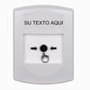GLR301ZA-ES STI White Indoor Only No Cover Key-to-Reset Push Button with Non-Returnable Custom Text Label Spanish