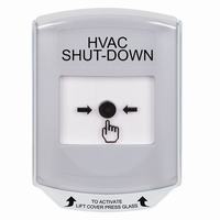 GLR321HV-EN STI White Indoor Only Shield Key-to-Reset Push Button with HVAC SHUT-DOWN Label English