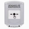 GLR321PO-ES STI White Indoor Only Shield Key-to-Reset Push Button with EMERGENCY POWER OFF Label Spanish