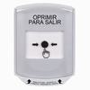 GLR321PX-ES STI White Indoor Only Shield Key-to-Reset Push Button with PUSH TO EXIT Label Spanish