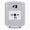GLR321RM-ES STI White Indoor Only Shield Key-to-Reset Push Button with Running Man Icon Spanish