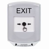 GLR321XT-EN STI White Indoor Only Shield Key-to-Reset Push Button with EXIT Label English