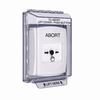 GLR331AB-EN STI White Indoor/Outdoor Low Profile Flush Mount Key-to-Reset Push Button with ABORT Label English
