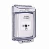 GLR331PX-EN STI White Indoor/Outdoor Low Profile Flush Mount Key-to-Reset Push Button with PUSH TO EXIT Label English