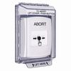 GLR341AB-EN STI White Indoor/Outdoor Low Profile Flush Mount w/ Sound Key-to-Reset Push Button with ABORT Label English