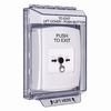 GLR341PX-EN STI White Indoor/Outdoor Low Profile Flush Mount w/ Sound Key-to-Reset Push Button with PUSH TO EXIT Label English