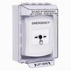 GLR371EM-EN STI White Indoor/Outdoor Low Profile Surface Mount Key-to-Reset Push Button with EMERGENCY Label English