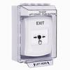 GLR371XT-EN STI White Indoor/Outdoor Low Profile Surface Mount Key-to-Reset Push Button with EXIT Label English