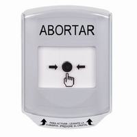 GLR3A1AB-ES STI White Indoor Only Shield w/ Sound Key-to-Reset Push Button with ABORT Label Spanish