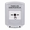 GLR3A1ES-ES STI White Indoor Only Shield w/ Sound Key-to-Reset Push Button with EMERGENCY STOP Label Spanish