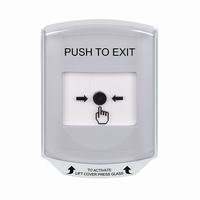 GLR3A1PX-EN STI White Indoor Only Shield w/ Sound Key-to-Reset Push Button with PUSH TO EXIT Label English