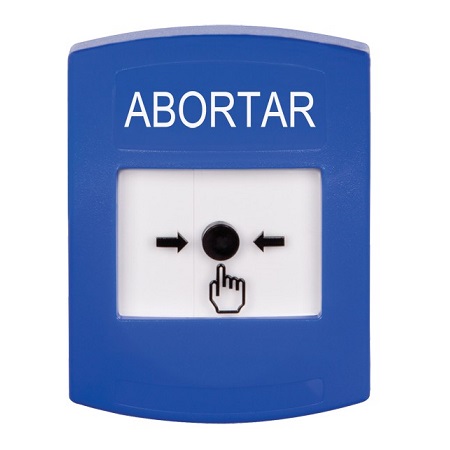 GLR401AB-ES STI Blue Indoor Only No Cover Key-to-Reset Push Button with ABORT Label Spanish