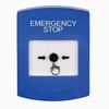 GLR401ES-EN STI Blue Indoor Only No Cover Key-to-Reset Push Button with EMERGENCY STOP Label English