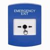 GLR401EX-EN STI Blue Indoor Only No Cover Key-to-Reset Push Button with EMERGENCY EXIT Label English