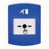 GLR401RM-EN STI Blue Indoor Only No Cover Key-to-Reset Push Button with Running Man Icon English