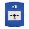 GLR401RM-ES STI Blue Indoor Only No Cover Key-to-Reset Push Button with Running Man Icon Spanish