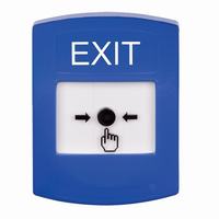 GLR401XT-EN STI Blue Indoor Only No Cover Key-to-Reset Push Button with EXIT Label English