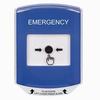 GLR421EM-EN STI Blue Indoor Only Shield Key-to-Reset Push Button with EMERGENCY Label English