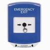 GLR421EX-EN STI Blue Indoor Only Shield Key-to-Reset Push Button with EMERGENCY EXIT Label English