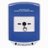 GLR421PS-ES STI Blue Indoor Only Shield Key-to-Reset Push Button with FUEL PUMP SHUT-DOWN Label Spanish