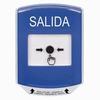 GLR421XT-ES STI Blue Indoor Only Shield Key-to-Reset Push Button with EXIT Label Spanish