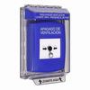 GLR441HV-ES STI Blue Indoor/Outdoor Low Profile Flush Mount w/ Sound Key-to-Reset Push Button with HVAC SHUT-DOWN Label Spanish