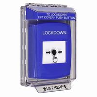 GLR441LD-EN STI Blue Indoor/Outdoor Low Profile Flush Mount w/ Sound Key-to-Reset Push Button with LOCKDOWN Label English