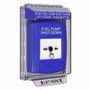 GLR441PS-EN STI Blue Indoor/Outdoor Low Profile Flush Mount w/ Sound Key-to-Reset Push Button with FUEL PUMP SHUT-DOWN Label English