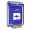 GLR441PX-EN STI Blue Indoor/Outdoor Low Profile Flush Mount w/ Sound Key-to-Reset Push Button with PUSH TO EXIT Label English