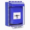 GLR481NT-EN STI Blue Indoor/Outdoor Low Profile Surface Mount w/ Sound Key-to-Reset Push Button with No Text Label English