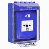 GLR481RM-EN STI Blue Indoor/Outdoor Low Profile Surface Mount w/ Sound Key-to-Reset Push Button with Running Man Icon English