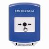 GLR4A1EM-ES STI Blue Indoor Only Shield w/ Sound Key-to-Reset Push Button with EMERGENCY Label Spanish