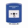 GLR4A1EX-EN STI Blue Indoor Only Shield w/ Sound Key-to-Reset Push Button with EMERGENCY EXIT Label English