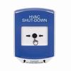 GLR4A1HV-EN STI Blue Indoor Only Shield w/ Sound Key-to-Reset Push Button with HVAC SHUT-DOWN Label English