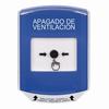 GLR4A1HV-ES STI Blue Indoor Only Shield w/ Sound Key-to-Reset Push Button with HVAC SHUT-DOWN Label Spanish