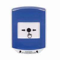 GLR4A1NT-EN STI Blue Indoor Only Shield w/ Sound Key-to-Reset Push Button with No Text Label English