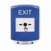GLR4A1XT-EN STI Blue Indoor Only Shield w/ Sound Key-to-Reset Push Button with EXIT Label English