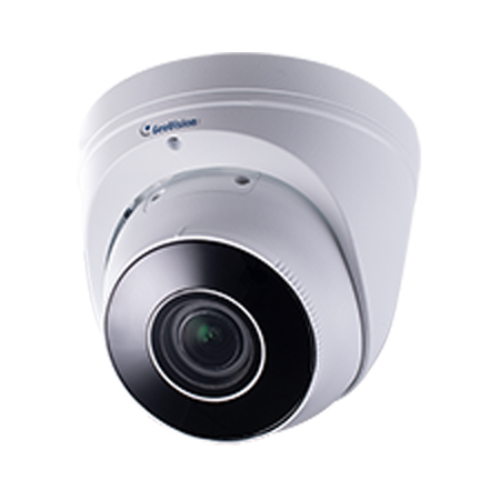 [DISCONTINUED] GV-EBD8711 Geovision 2.8~12mm Motorized 20FPS @ 8MP Outdoor IR Day/Night WDR Eyeball Dome IP Security Camera 12VDC/POE