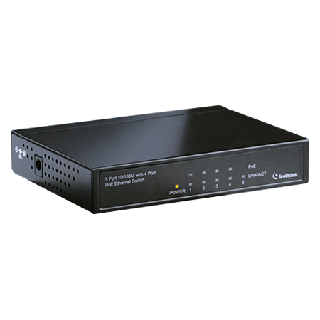 GV-POE0400-V2 Geovision 4 Port PS-254 at 65W 802.3at PoE Switch