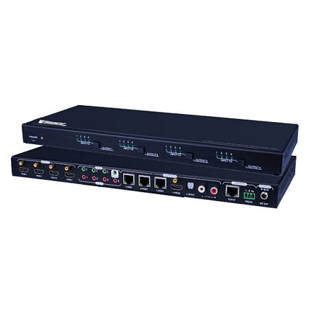 HDBT4X3 Vanco HDBaseT 4 x 3 Matrix with 3 Receivers with Additional 1 HDMI Output