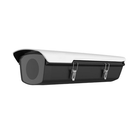 HS-217S-B-NB Uniview Outdoor Aluminum Housing - Black Shell with White Sunshield