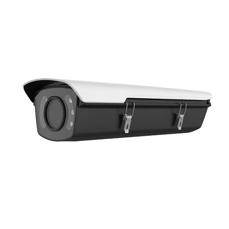 HS-217SHB-IR-B-NB Uniview Outdoor Aluminum Housing with Heater, Fan and IR - Black Shell with White Sunshield