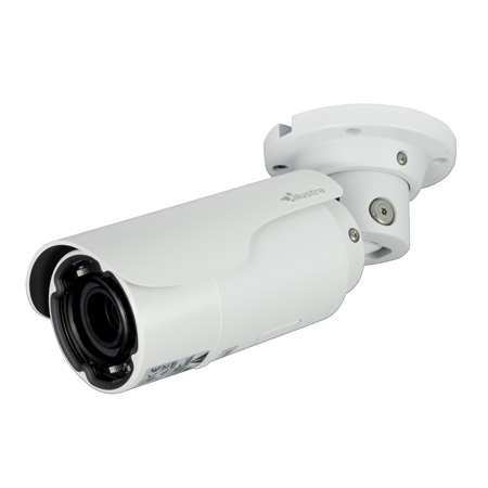IFS03B1BNWIT Illustra 2.8-12mm Motorized 30FPS @ 3MP Outdoor IR Day/Night WDR Bullet IP Security Camera 24VAC/PoE - White