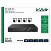 INVID-K42T54 InVid Tech 4 Channel NVR Kit 40Mbps Max Throughtput - 2TB with Built-in 8 Port PoE and 4 x 5MP 2.8mm Outdoor IR Turret IP Security Cameras
